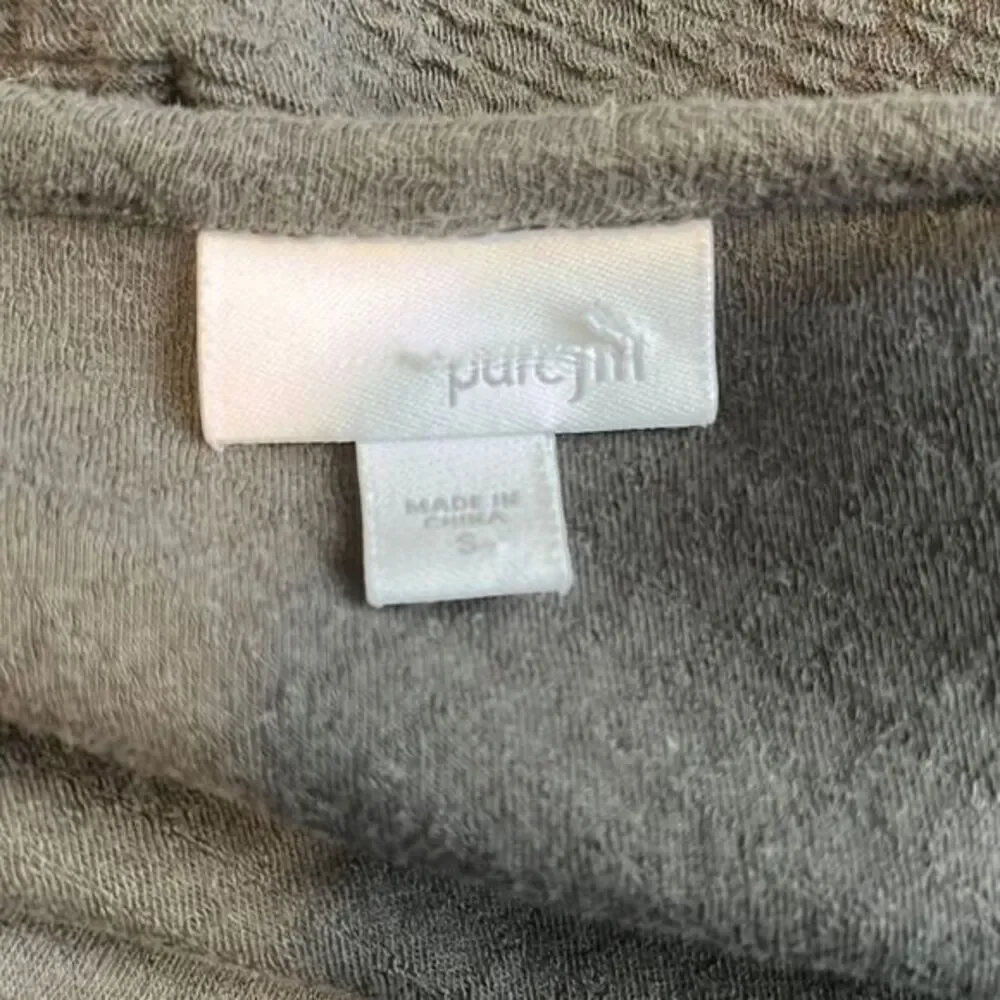J.Jill Pure Jill womens shrug S gray green textured Preppy long sleeves Cardigan